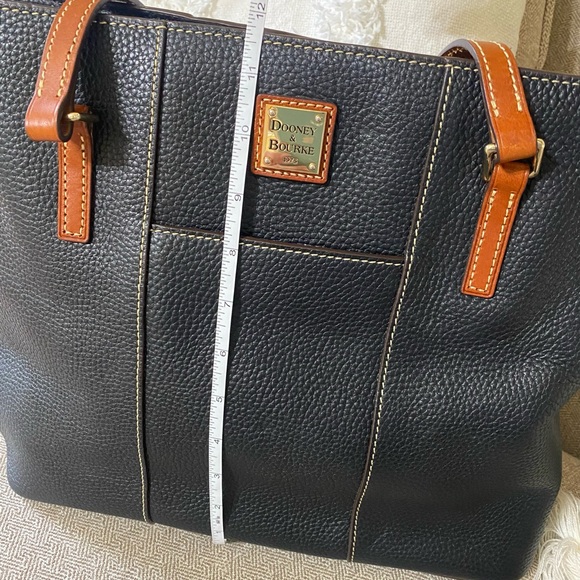 Dooney & Bourke Black Tote with Tan Straps - Picture 11 of 13